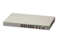 ALLIED 16x 10/100T POE+ ports and 2x combo ports 100/1000X SFP or 10/100/1000T Copper Fixed AC power supply EU Power Cord