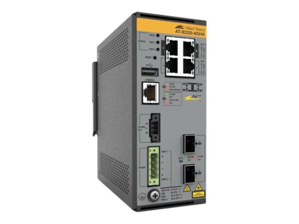 ALLIED 4×10/100/1000T 2x1G/10G SFP+ Industrial Ethernet Layer 2+ Switch PoE++ Support
