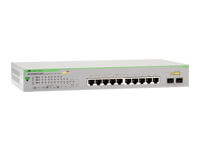 ALLIED 8x port 10/100/1000T POE+ Websmart Switch with 2 unpopulated SFP Slot