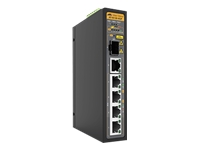 ALLIED Industrial unmanaged PoE+ switch 4x 10/100/1000T PoE+ ports 1x 10/100/1000T ports and 1x 100/1000X SFP