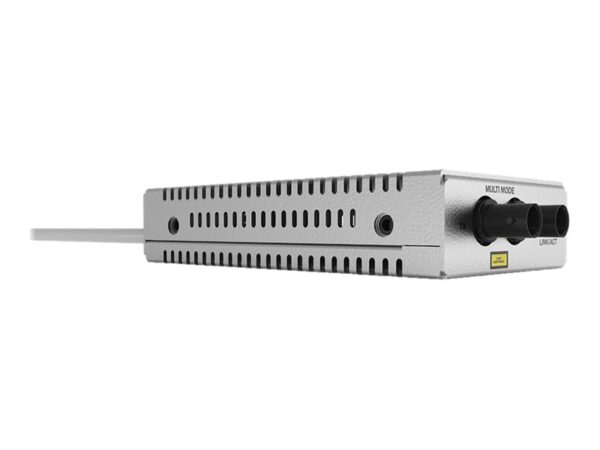ALLIED USB -A or -C to 100SX/ST Fast Ethernet mini media converter with multi-mode ST fiber connector