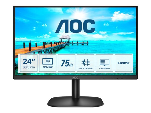 AOC 24B2XHM2 23.8p VA FHD 1920×1080 16:9 3000:1 250cd/m2 75Hz 4ms D-Sub HDMI