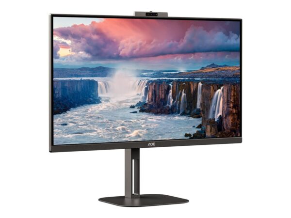 AOC Q27V5CW/BK Moniteur 27 » 2560 x 1440 QHD @ 75 Hz – IPS – 300 cd/m² HDMI, DisplayPort, USB-C – HP- WEBCAM