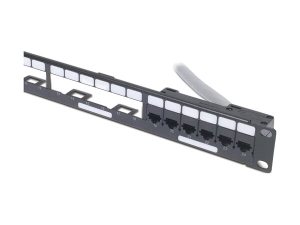 APC Data Distribution 1U Panel Holds 4 each Data Distribution Cables for a Total of 24 Ports