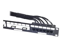 APC Data Distribution cable CAT6 UTP CMR 6XRJ-45 black 11FT 3.3M