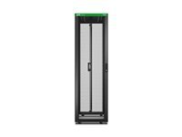 APC Easy Rack 42Ux600x1200 with Roof castors feet and 4Brackets No Side panels Bottom black