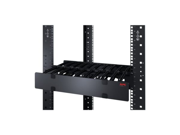 APC Horizontal Cable Manager 1Ux4 inch 10cm Deep SingleSided with Cover