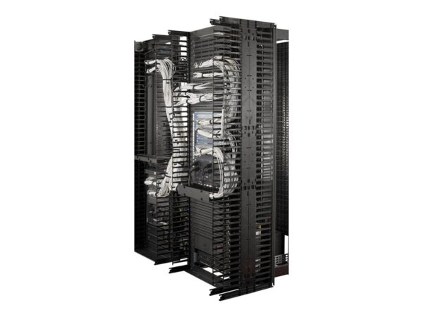 APC ValueLine Vertical Cable Manag 2 and 4 Post Racks 84p H X 12inch W Double-Sided with Doors