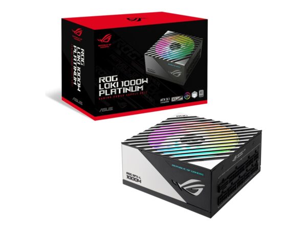 ASUS ROG Loki SFX-L 1000W Platinum Power Supply Unit 80 Plus Platinum ARGB Fan Aura Sync PCIe Gen 5.0 Ready ATX 3.0 Compatible