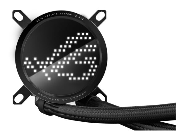 ASUS ROG RYUO III 240 ARGB all-in-one CPU liquid cooler with Asetek 8th gen pump solution and Anime Matrix LED Display