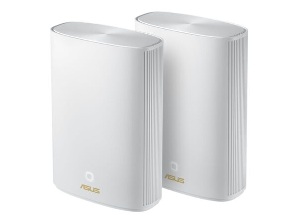 ASUS ZenWiFi AX Hybrid XP4 Mesh AX1800 Dual Band WiFi 6 with AV1300 HomePlug AV2 MIMO White 2-pack