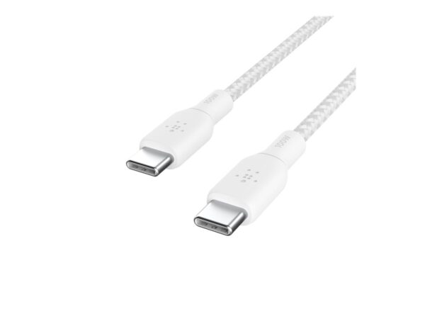 BELKIN 100w USB-C to USB-C Braided Cable 2M White