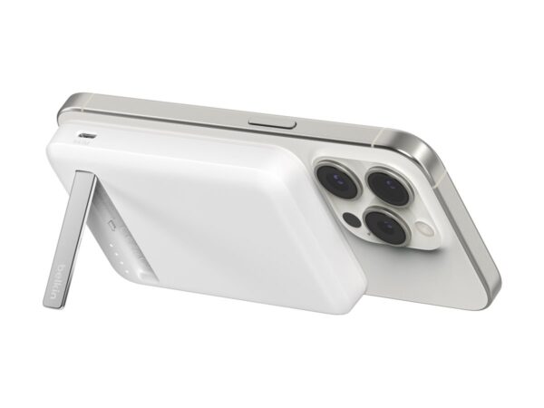 BELKIN 5k Qi2 MagSafe Compatible Powerbank with Kickstand – WHITE