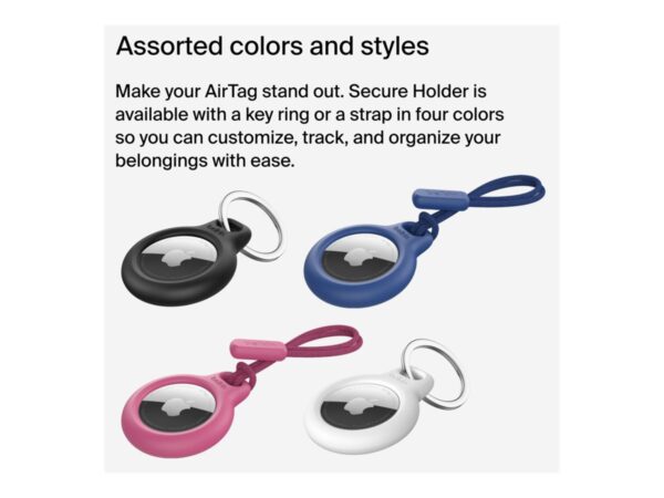 BELKIN Airtag Protection avec porte-clés Noir