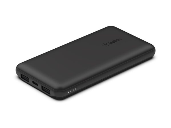 BELKIN Batterie externe 3 ports 10K avec câble USB-A vers USB-C noir