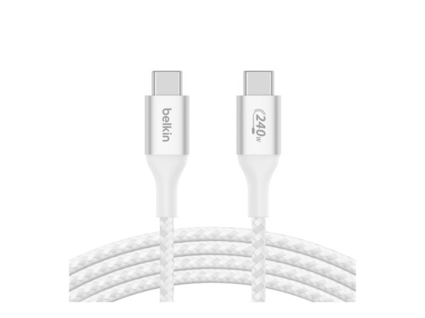 BELKIN Boost Charge 240w USB-C to USB-C Cable 1M White