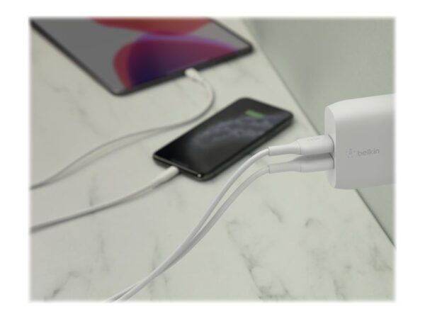 BELKIN BOOST CHARGE 24w 12w X2 USB-A Dual Wall Charger White