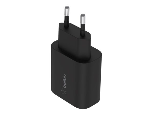 BELKIN BOOST CHARGE 25w USB-C PD PPS Single Wall Charger Black