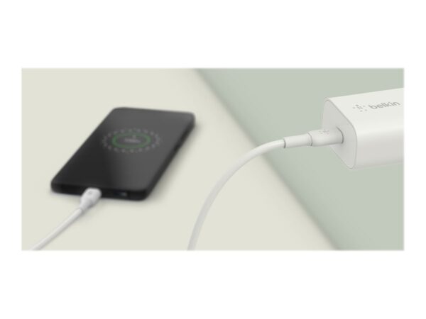 BELKIN BOOST CHARGE 25w USB-C PD PPS Single Wall Charger White