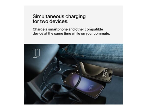 BELKIN Boost Charge 42w – 30w USB-C PD PPS + 12w USB-A Car Charger