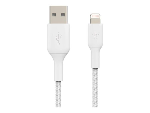 BELKIN BOOST CHARGE USB-A to Lightning Cable Braided 0.15M White