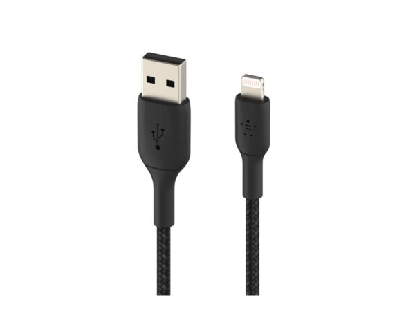 BELKIN BOOST CHARGE USB-A to Lightning Cable Braided 2M Black