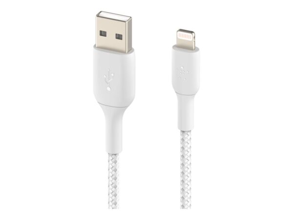 BELKIN BOOST CHARGE USB-A to Lightning Cable Braided 3M White