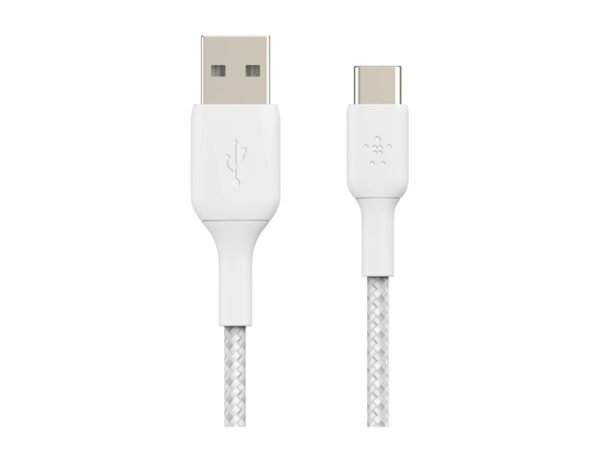 BELKIN BOOST CHARGE USB-A to USB-C Cable Braided 2M White
