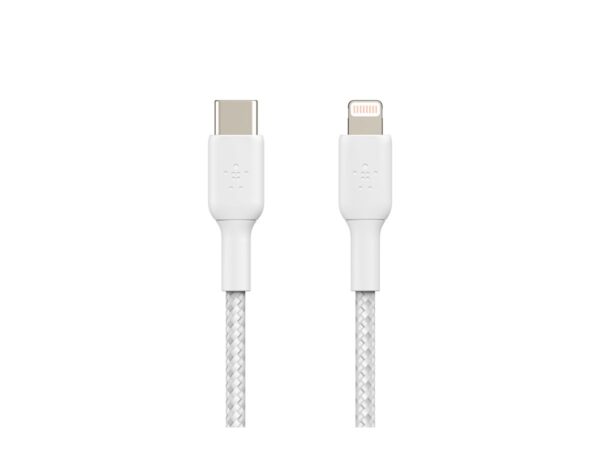 BELKIN BOOST CHARGE USB-C to Lightning Cable Braided 2M White