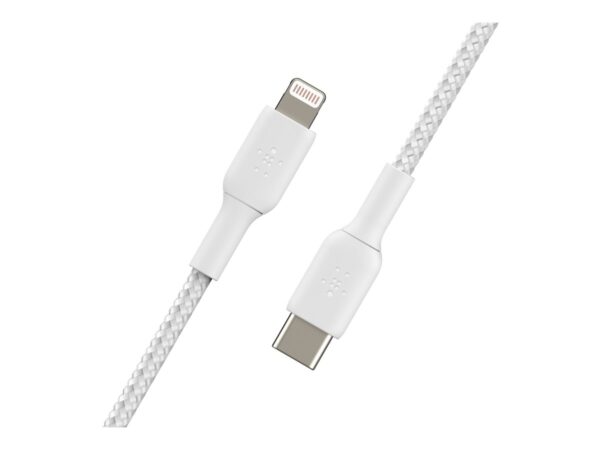 BELKIN BOOST CHARGE USB-C to Lightning Cable Braided 2M White