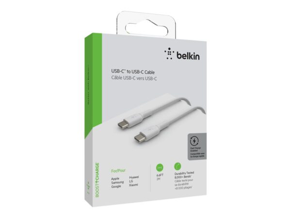 BELKIN BOOST CHARGE USB-C to USB-C 2.0 Cable PVC 2M White