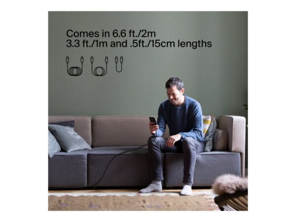 BELKIN BOOST CHARGE USB-C to USB-C Cable Braided 2m Black