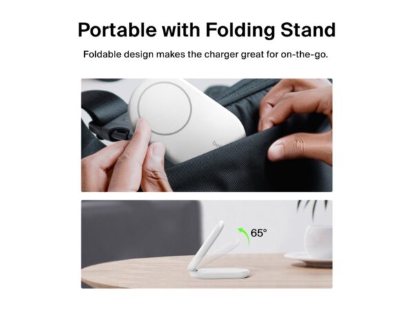 BELKIN BOOSTCHARGE Qi2 15w Magnetic Stand White