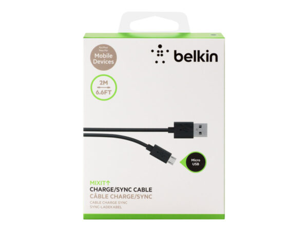 BELKIN MIXIT UP Micro-USB to USB ChargeSync Cable – 2M BLACK