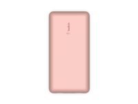 BELKIN Powerbank 20K 15W USB-C cable inclus + 2 USB-A Rose