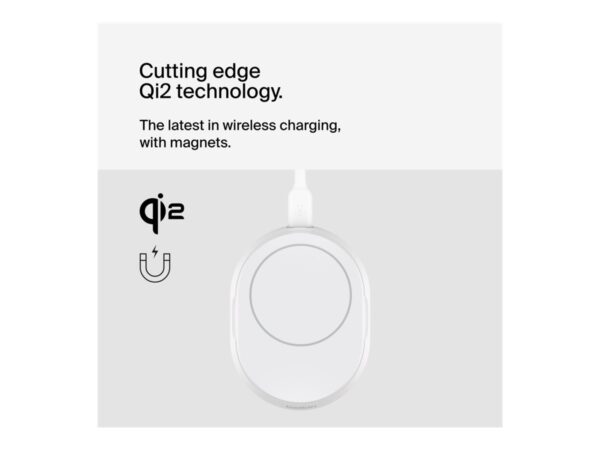 BELKIN PRO Convertible Qi2 15w Magnetic Charging Stand w/o PSU White