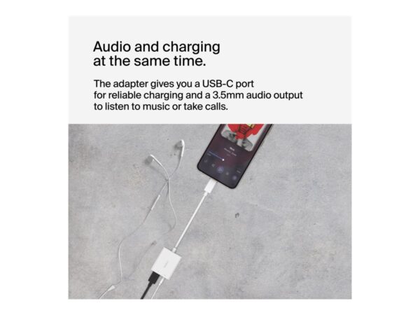 BELKIN Rockstar 3.5mm Audio + USB-C Charge Adapter