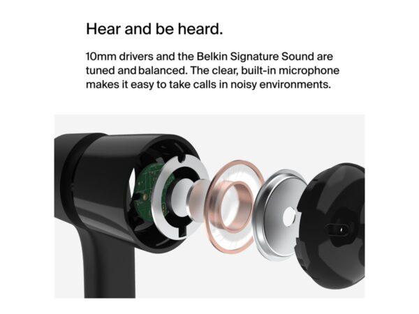 BELKIN SOUNDFORM – Headphones with USB-C Connector Black