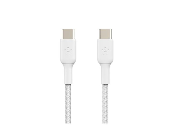 BELKIN USB-C to USB-C Braided PVC White 2m Twin Pack