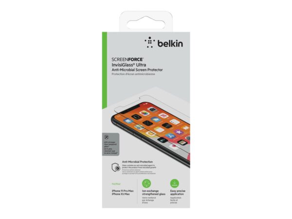 BELKIN Verre trempé pour Iphone 11 Pro Max Anti-Microbial