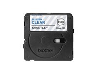 BROTHER 12MM Blue on Transparent BTAG133 Tape