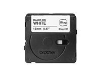BROTHER 12MM BTAG231 Ribbon Black on White