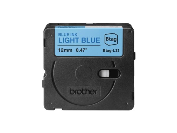 BROTHER 12MM BTAGL33 Ribbon Blue on Light Blue
