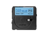 BROTHER 12MM BTAGL33 Ribbon Blue on Light Blue