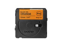 BROTHER 12MM BTAGT31 Ribbon Black on Orange