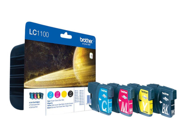 BROTHER LC-1100 cartouche d encre noir et tricolore capacité standard noir: 9.5ml, couleur: 7.5ml noir: 450p, couleur: 325 pages pa