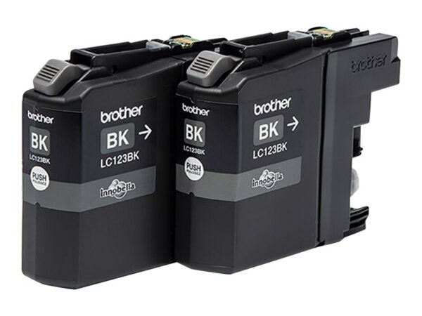 BROTHER LC-123 cartouche d encre noir capacité standard 2 x 600 pages 2-pack blister sans alarme