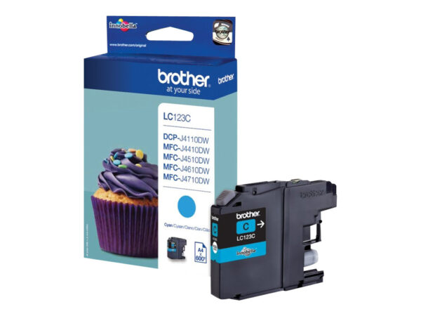 BROTHER LC-123 cartouche dencre cyan capacité standard 600 pages pack de 1
