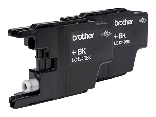 BROTHER LC-1240 cartouche d encre noir haute capacité 2×600 pages 1-pack blister sans alarme