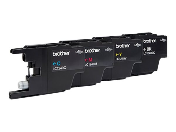 BROTHER LC-1240 cartouche dencre noir et tricolore haute capacité 600 pages 1-pack blister sans alarme
